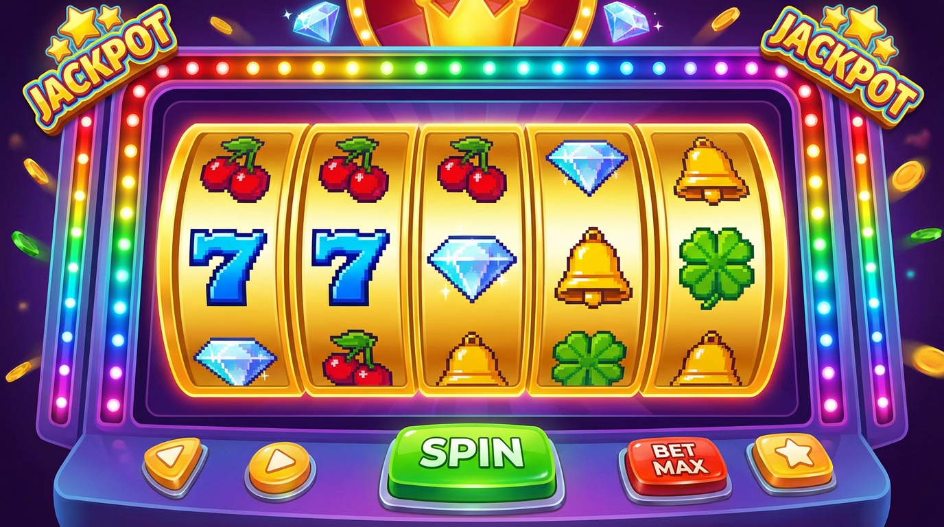 Máquinas caça-níqueis com temas variados e jackpots